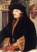 HOLBEIN, Hans the Younger Portrait of Erasmus of Rotterdam sg oil painting on canvas